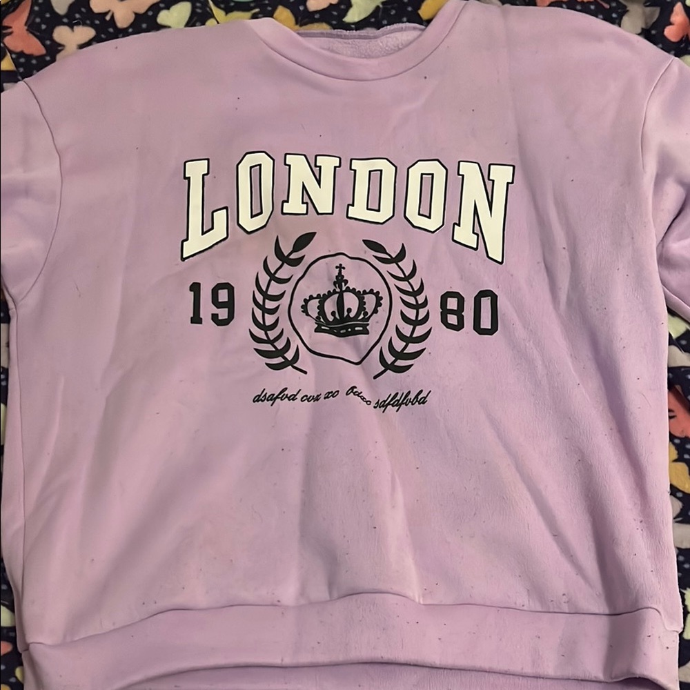 Purple London Graphic Sweatshirt